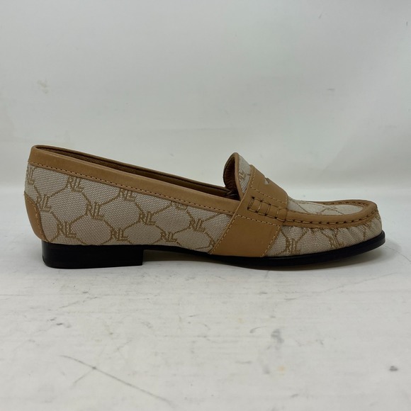 Ralph Lauren Camel Signature Fabric With Oiled C Bree Beige Women's 7B VTG NEW - Picture 5 of 16